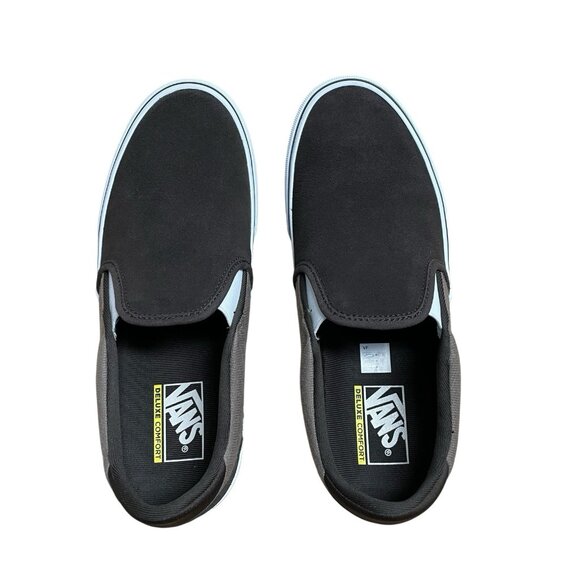 VANS ASHER DELUXE SLIP ON SHOES COZY KNIT COFFEE MENS 9 SKATE COMFORTABLE NEW - Picture 4 of 7